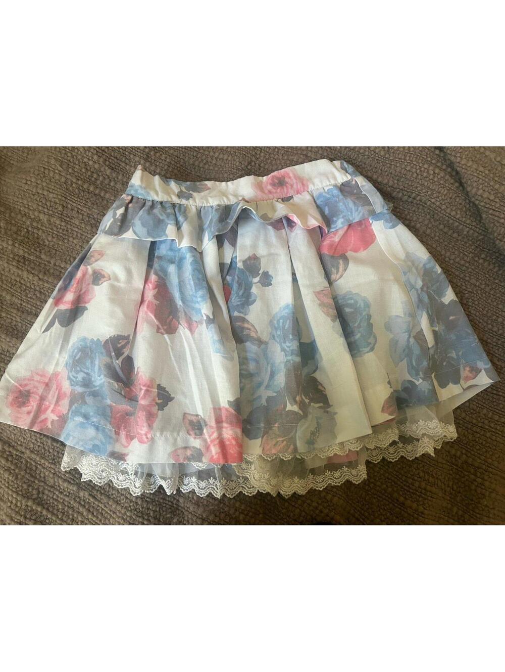 Liz Lisa Floral Chiffon Sukapan Mini Skirt ~ Built-In Panties, Lace Trim Sz s